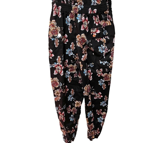 H HALSTON FLORAL JUMPSUIT PUFF SLEEVE MULTICOLOR XS NWT - Picture 5 of 9